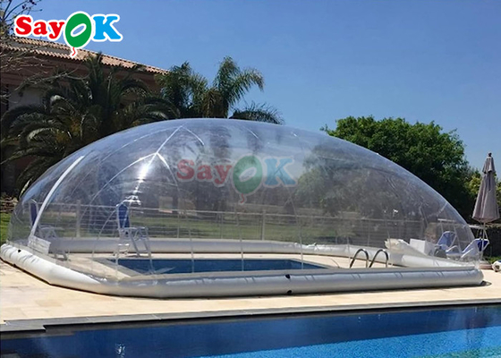 Exteriores personalizados transparente transparente impermeable PVC cubierta de natación tiendas de campaña de invierno recinto de burbujas cúpula