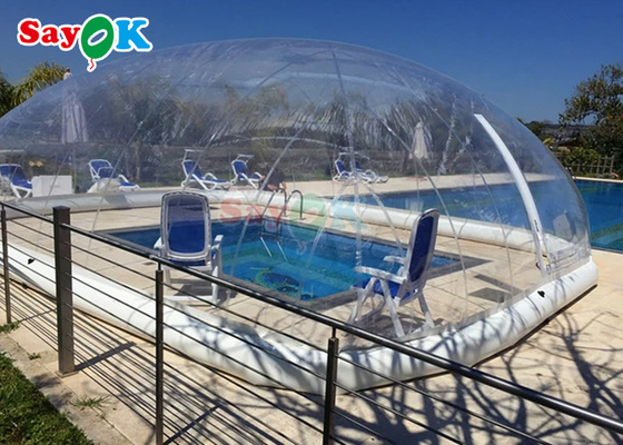 Exteriores personalizados transparente transparente impermeable PVC cubierta de natación tiendas de campaña de invierno recinto de burbujas cúpula