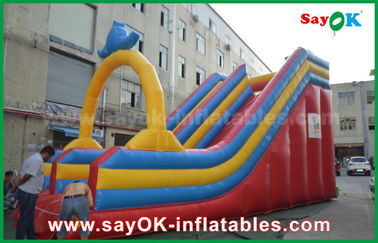 Deslizador inflables al aire libre comercial personalizado 0,55 PVC lonas inflables deslizador para agua divertida / parque acuático