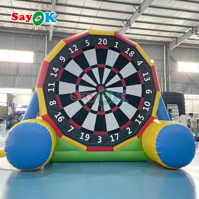 Juego de lanzamiento de hacha inflable Boleta inflable Meta de lanzamiento de dardos Tabla de dardos de fútbol inflable para eventos deportivos