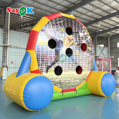 Juego de lanzamiento de hacha inflable Boleta inflable Meta de lanzamiento de dardos Tabla de dardos de fútbol inflable para eventos deportivos