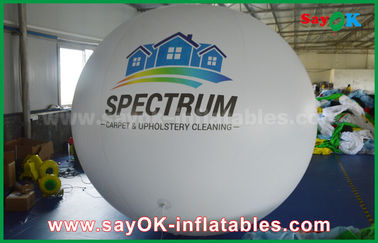 Globo inflable blanco del helio del PVC del diámetro del gigante los 2m para la publicidad al aire libre