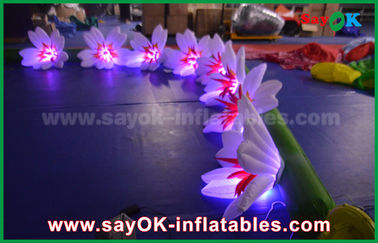 flor inflable de nylon larga Chai del lirio de la decoración de la iluminación de los 8m para casarse