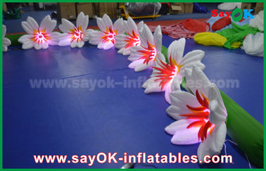 flor inflable de nylon larga Chai del lirio de la decoración de la iluminación de los 8m para casarse
