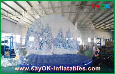 decoraciones inflables del día de fiesta del diámetro de 3M/globo inflable transparente de la nieve de Chrismas para hacer publicidad