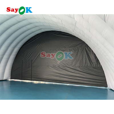 10x6x5.4mH Cúpula Negra Tenda de escenario inflable para eventos de fiesta