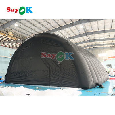 10x6x5.4mH Cúpula Negra Tenda de escenario inflable para eventos de fiesta