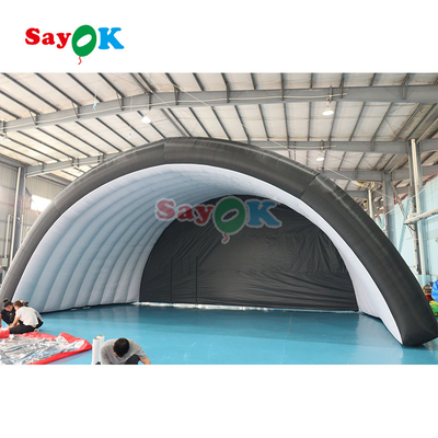 10x6x5.4mH Cúpula Negra Tenda de escenario inflable para eventos de fiesta