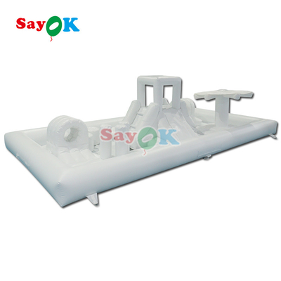 Mini Pad Blanco de moda a medida Parque acuático de obstáculos inflables Parque de juegos Castillo Slide Combo