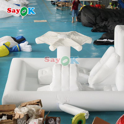 Mini Pad Blanco de moda a medida Parque acuático de obstáculos inflables Parque de juegos Castillo Slide Combo
