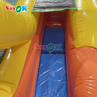 Juego de castillo de salpicadores inflable para niños fiesta de casa inflable salto salto y deslizamiento combo con selección molino de viento