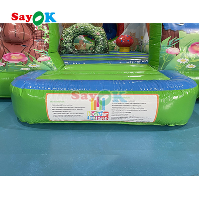 Juego de castillo de salpicadores inflable para niños fiesta de casa inflable salto salto y deslizamiento combo con selección molino de viento