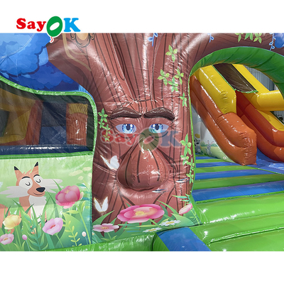 Juego de castillo de salpicadores inflable para niños fiesta de casa inflable salto salto y deslizamiento combo con selección molino de viento