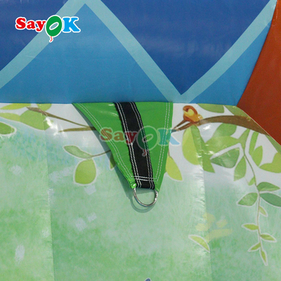 Juego de castillo de salpicadores inflable para niños fiesta de casa inflable salto salto y deslizamiento combo con selección molino de viento