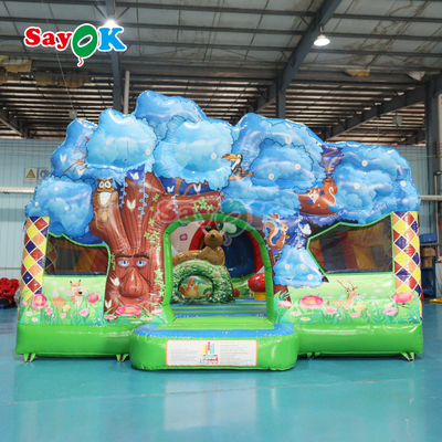 Juego de castillo de salpicadores inflable para niños fiesta de casa inflable salto salto y deslizamiento combo con selección molino de viento
