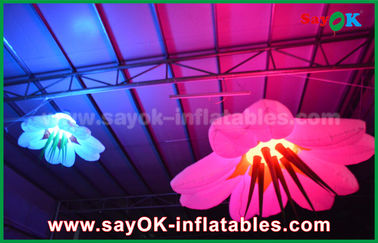 decoración inflable cambiable de la iluminación de la flor del color de nylon 190T para casarse