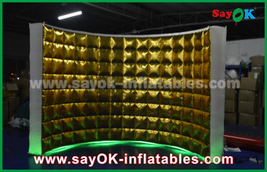 Decoraciones inflables del partido de oro y marco inflable de plata de la cabina de la foto del LED con la pantalla táctil teledirigida