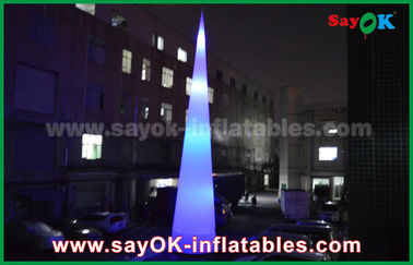 Luz al aire libre del LED que pone a tierra el cono inflable de la decoración para hacer publicidad