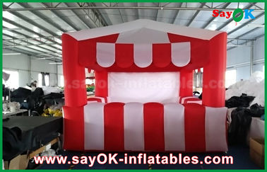 Tienda inflable roja de la tienda inflable de la casa y blanca de encargo del aire para la publicidad del acontecimiento