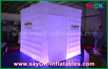 La cabina llevada inflable portátil de la foto del cubo de la tienda inflable del partido apoya el fuego-Resisitant