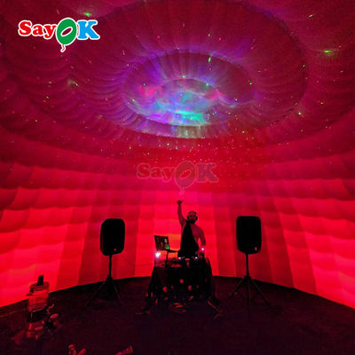 Tienda de fiesta al aire libre de 8 m inoxidable Disco Igloo Dome Inflatable con luces LED