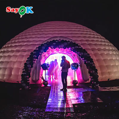 Carpa portátil de tejido de oxford impermeable gran carpa de iglú inflable para fiesta evento club alquiler de bodas