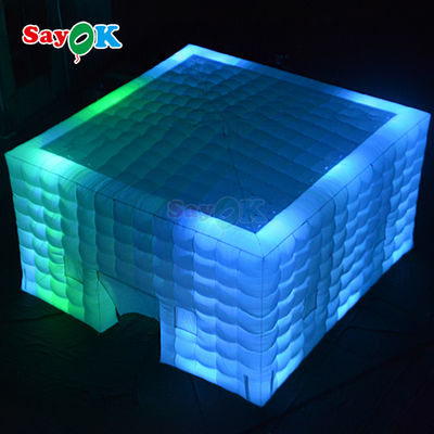 Tiendas de campamento de 8 m cuadrados Tienda inflable LED para 80 personas Evento de fiesta al aire libre