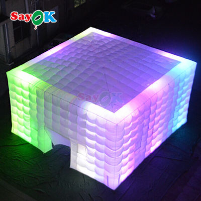 Tiendas de campamento de 8 m cuadrados Tienda inflable LED para 80 personas Evento de fiesta al aire libre