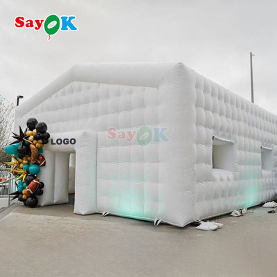 Diseño gratuito Tiendas de aire de cubo blanco gigantescas de lona de PVC Tienda inflable para eventos