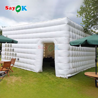 Diseño gratuito Tiendas de aire de cubo blanco gigantescas de lona de PVC Tienda inflable para eventos