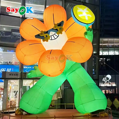 Iluminación gigante personalizada Flora inflada rica para decoración publicitaria