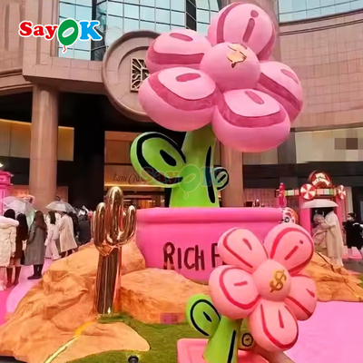 Iluminación gigante personalizada Flora inflada rica para decoración publicitaria