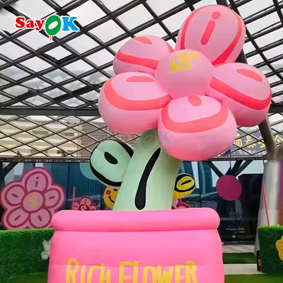 Iluminación gigante personalizada Flora inflada rica para decoración publicitaria