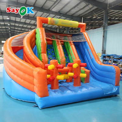Slide gigante inflable PVC inflable seco doble deslizador comercial de deslizamiento inflable Casa de rebote para alquiler