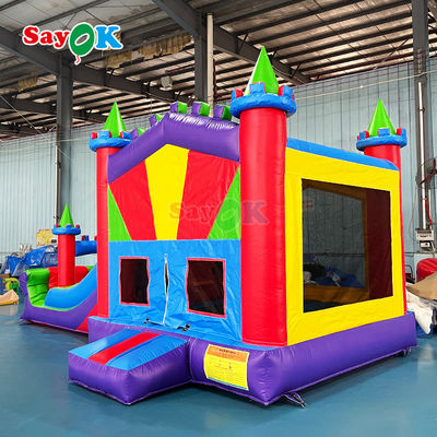 Sayok Inflable Bouncer House Castillo PVC Inflable Bounce Slide Commercial Inflable Bouncing Combo Slide para el evento