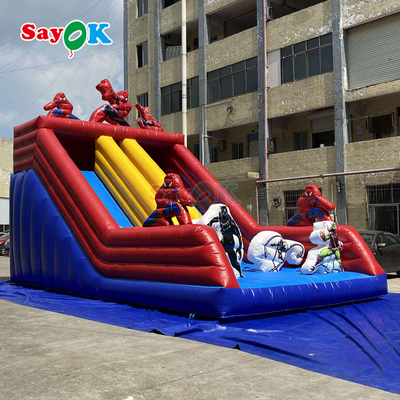 Casa de salto inflable colorida comercial y combinación de toboganes para niños y adultos Castillo de salto de PVC al aire libre