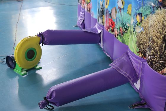 Deslizador seco inflable impreso a medida con diseño de castillo rebobinado para eventos infantiles