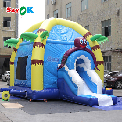 Casa de rebote de castillo inflable brillante para uso de fiesta y guardería infantil en interiores y exteriores