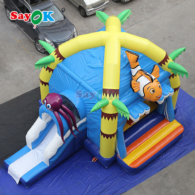Casa de rebote de castillo inflable brillante para uso de fiesta y guardería infantil en interiores y exteriores