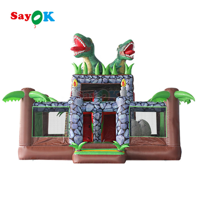 Combo de castillo inflable con soplador para alquiler y entretenimiento en el patio trasero
