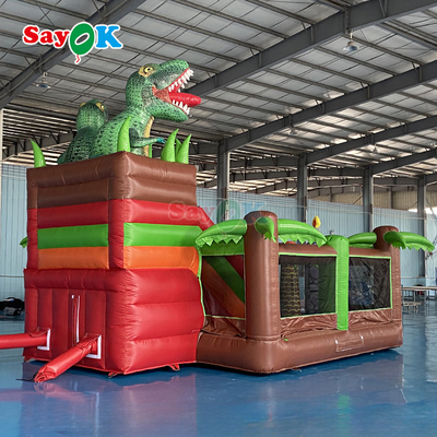 Combo de castillo inflable con soplador para alquiler y entretenimiento en el patio trasero
