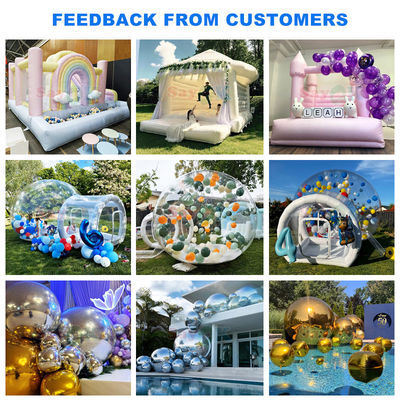 Sayok Casa de burbujas transparente Trampolín Casa de burbujas inflable Cúpula para niños