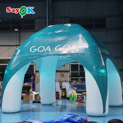 Tienda de araña inflable Promoción 4 piernas Tienda de araña comercial de cúpula inflable Tienda de araña inflable personalizada Tienda de araña inflable 4x4m para alquiler