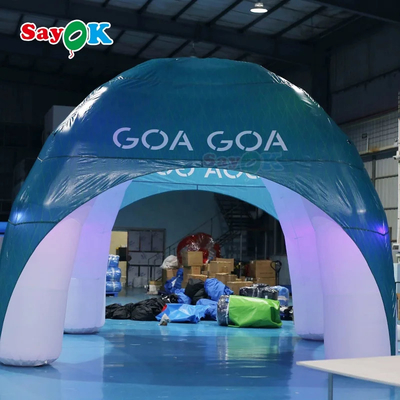 Tienda de araña inflable Promoción 4 piernas Tienda de araña comercial de cúpula inflable Tienda de araña inflable personalizada Tienda de araña inflable 4x4m para alquiler