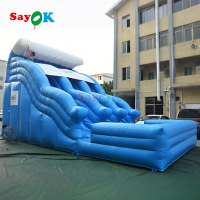 Deslizador de agua gigante inflable Deslizador de agua inflable para adultos Piscina inflable con tobogán