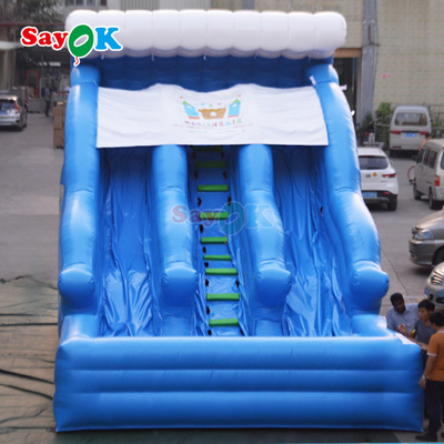 Deslizador de agua gigante inflable Deslizador de agua inflable para adultos Piscina inflable con tobogán