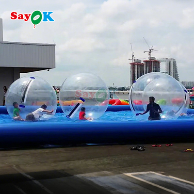 Bola de rodillo flotante inflable Aqua Zorbing Bola de burbuja de agua cilíndrica de PVC transparente para juego de agua
