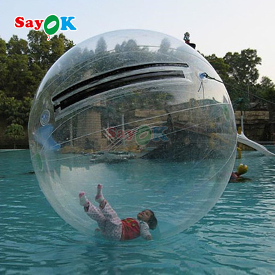 Bola de rodillo flotante inflable Aqua Zorbing Bola de burbuja de agua cilíndrica de PVC transparente para juego de agua