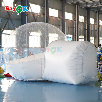 Casa de burbujas inflable portátil para acampar al aire libre, casa de burbujas con cielo estrellado