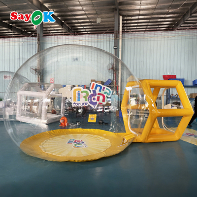 Casa de burbujas al aire libre inflable con globo